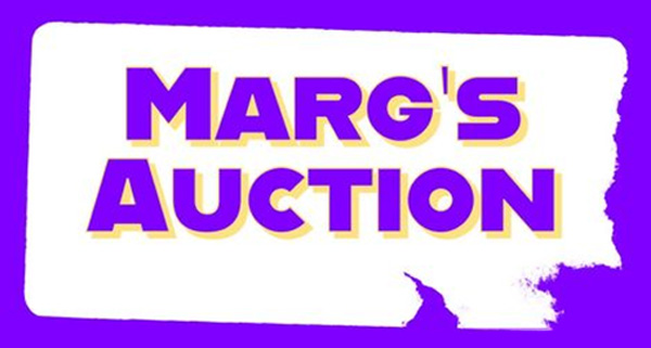 the logo for Marg's Auction - the auction that takes place on Saturdays at Bilston Sports and Social Club